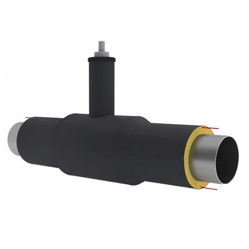 Кран шаровой ППУ ПЭ с МЗИ и выводом кабеля тип 1 Ст3сп BROEN Ballomax 32х2,8х1900 мм ГОСТ 3262-75