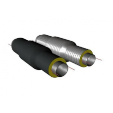 Сильфонный компенсатор односекционный ППУ ПЭ тип 1 1,8 МПа Ст10 AISI 321 57х3х25 мм ГОСТ 10704-91