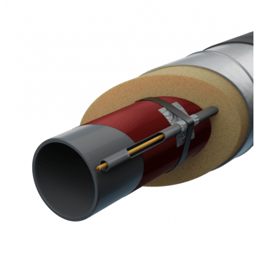 Труба в ППУ изоляции с греющим кабелем в полиэтиленовой оболочке тип 1 Ст3сп Ду40 48х3,5 мм ГОСТ 3262-75